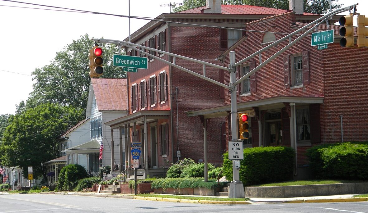 Middle of town in Alloway with a view South down Route 581 towards Quinton. Alloway Township Edition | The News of Salem County