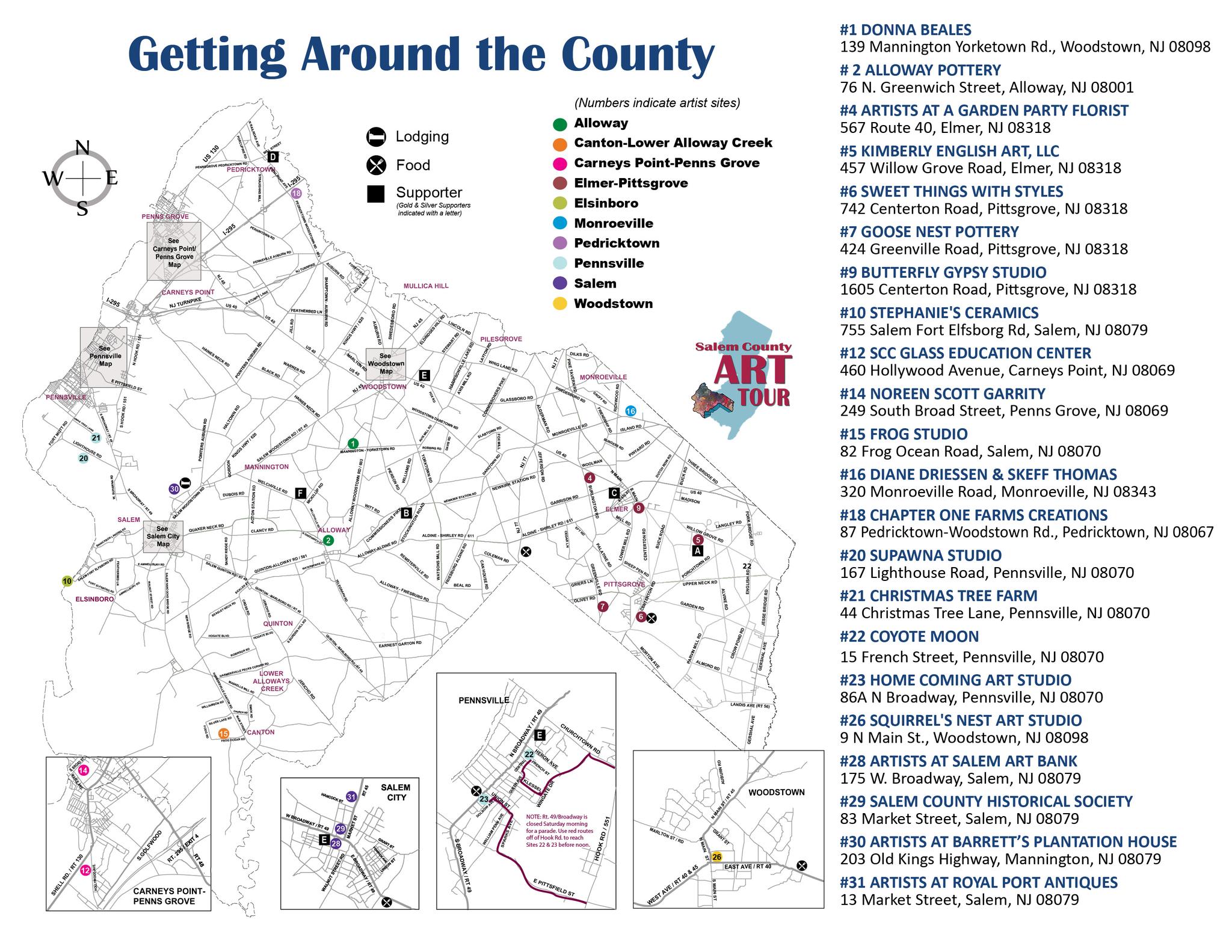 Art Tour local artists studio locations