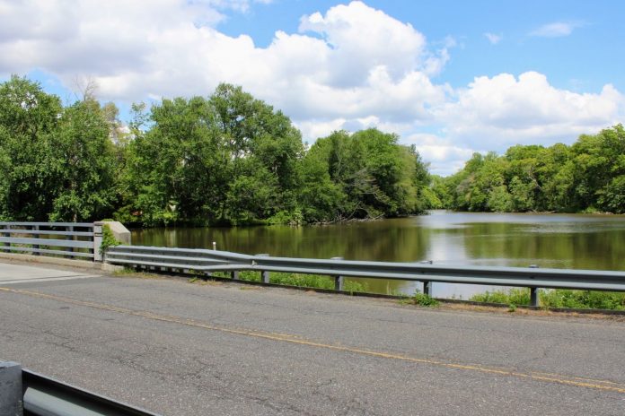 East Lake with East Lake Road running aside it.
