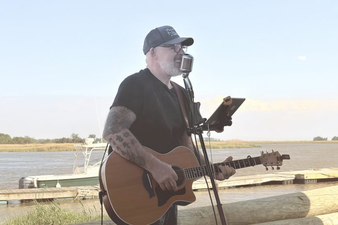 Dave Boucher playing at The Bait Box Restaurant in Greenwich, NJ this past Mother's Day