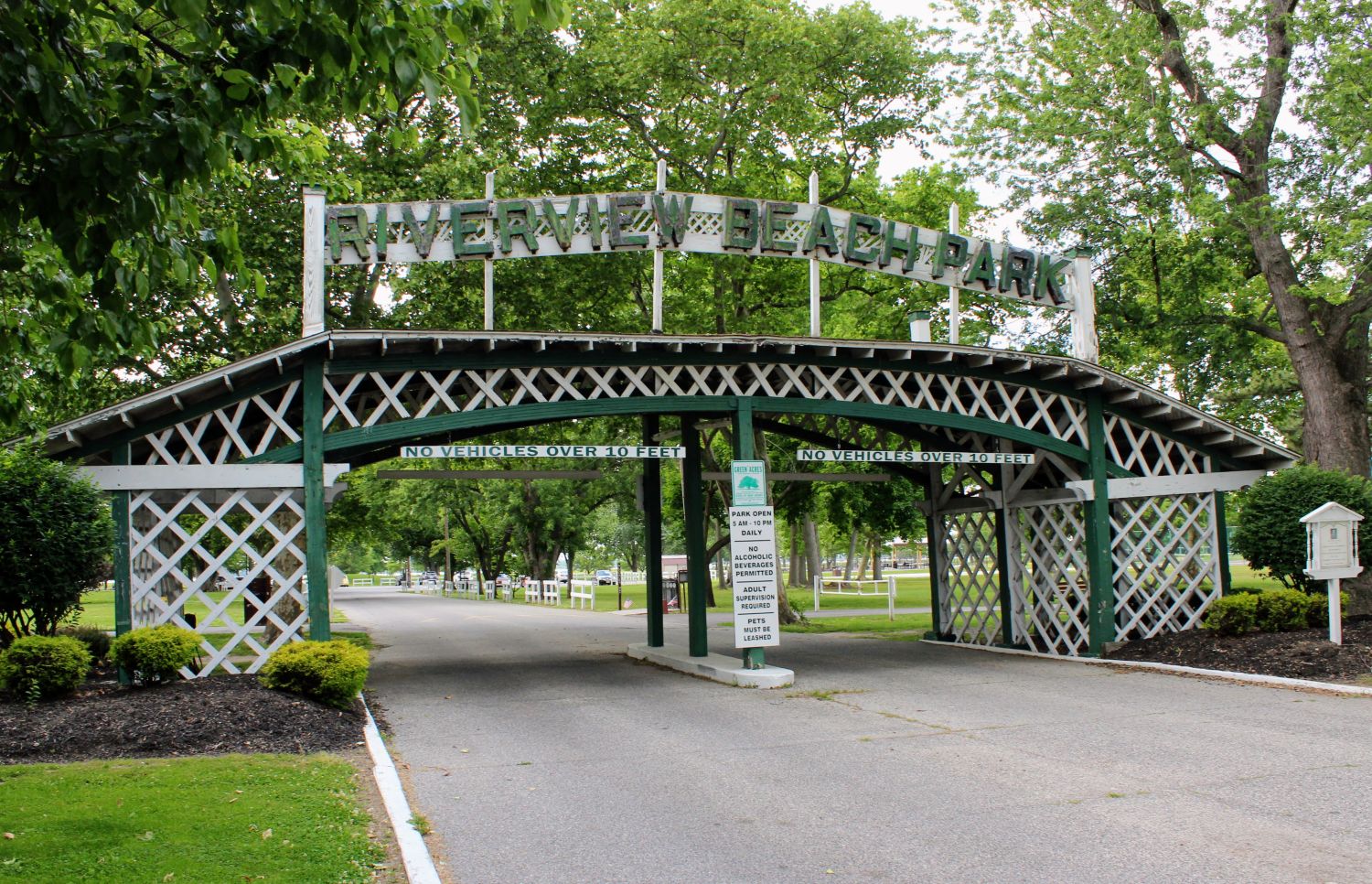 Iconic Riverview Beach Park Wooden Entrance