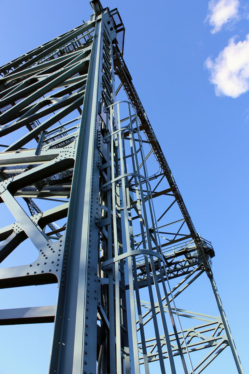 Ladder way up the side of the Truss Bridge for repairs