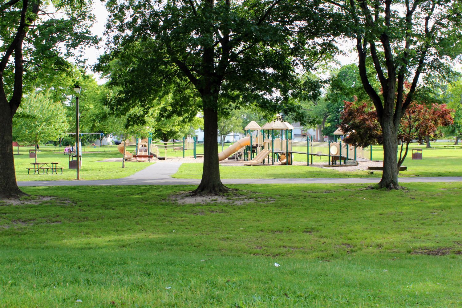Park's main playground in the background