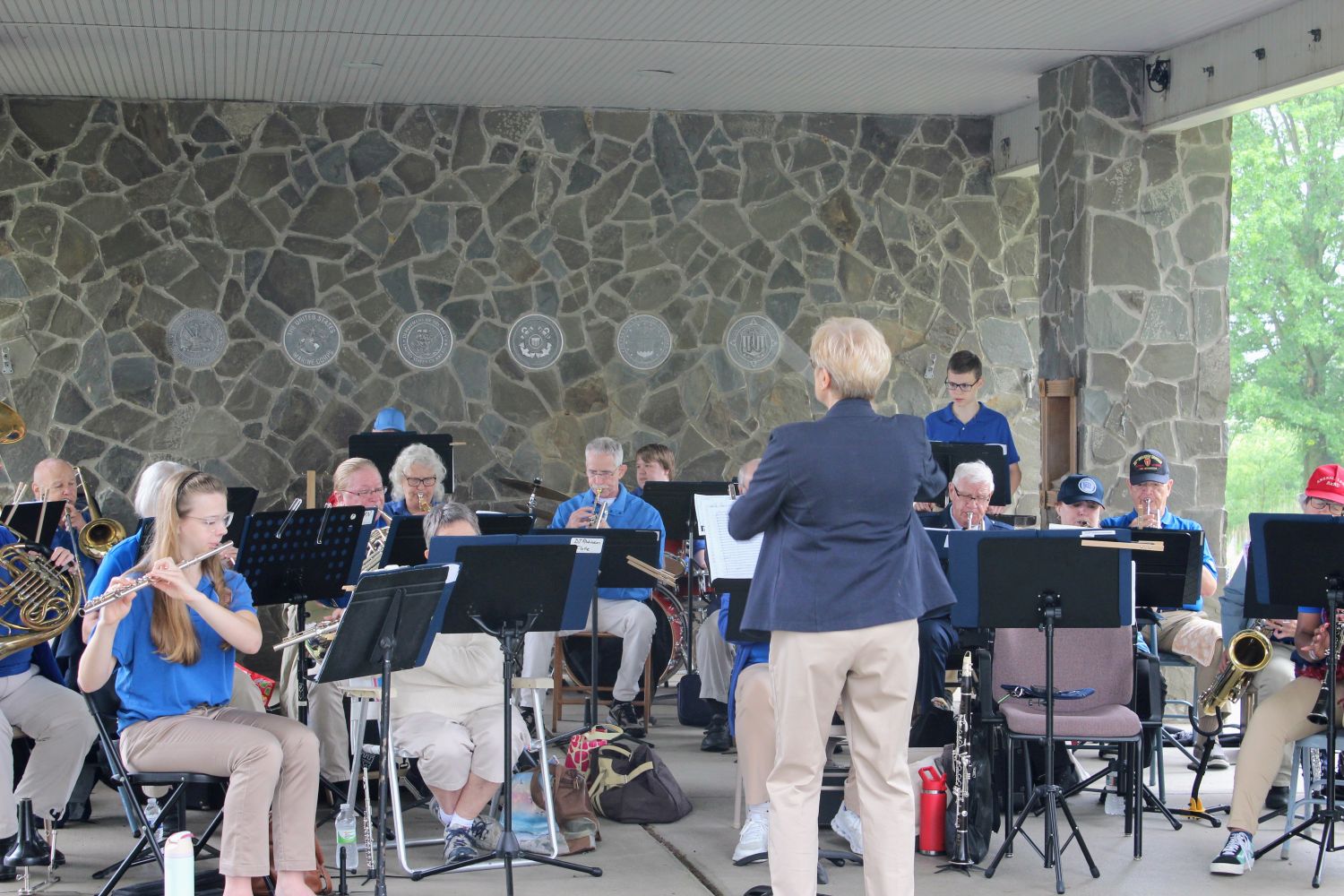 Salem American Legion Band playing the National Anthem 
