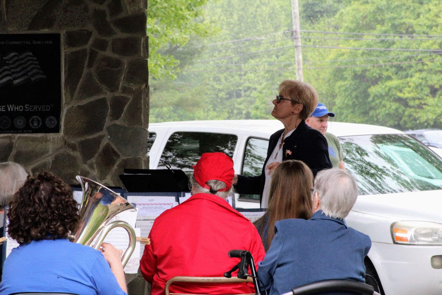 Salem American Legion band plays during Memorial Day ceremony