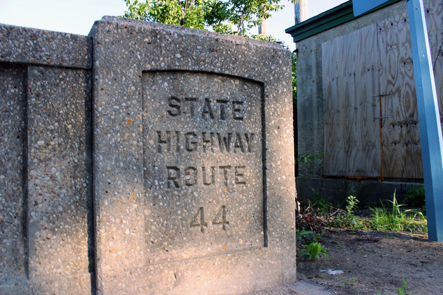 NJ Highway 44 Old Cement Marker Nortonville Bridge Historic Truss Bridge in Oldmans Township