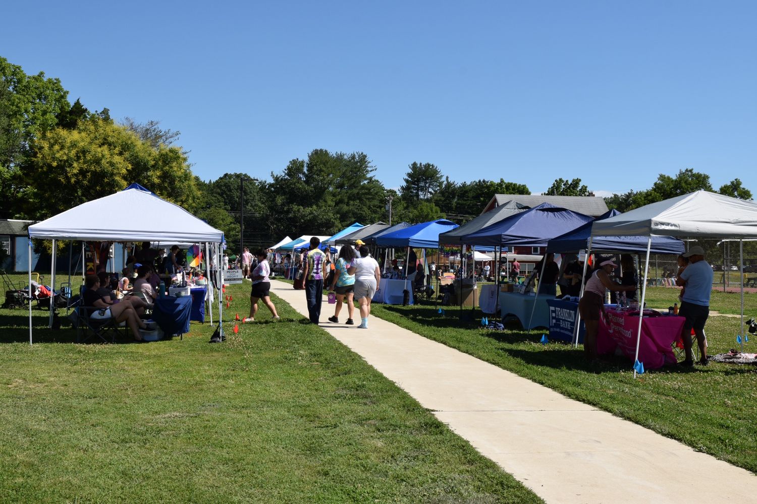 Tents at the first ever event at Apple Farms
