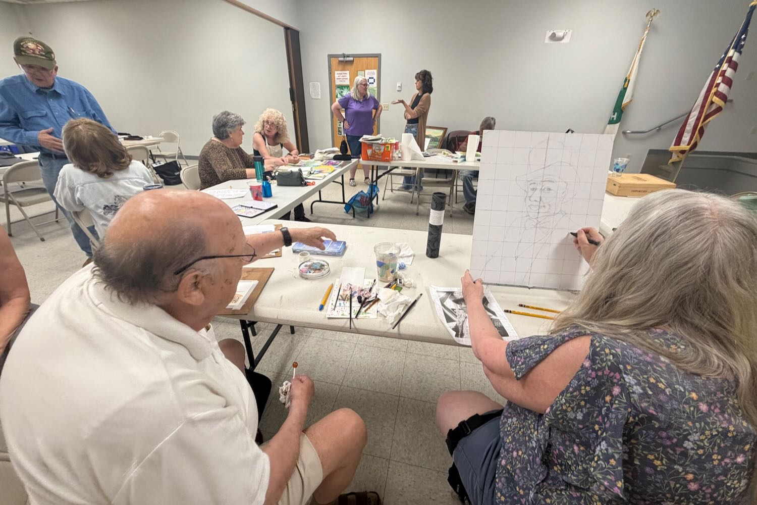 Salem County Art League members at open studio hours