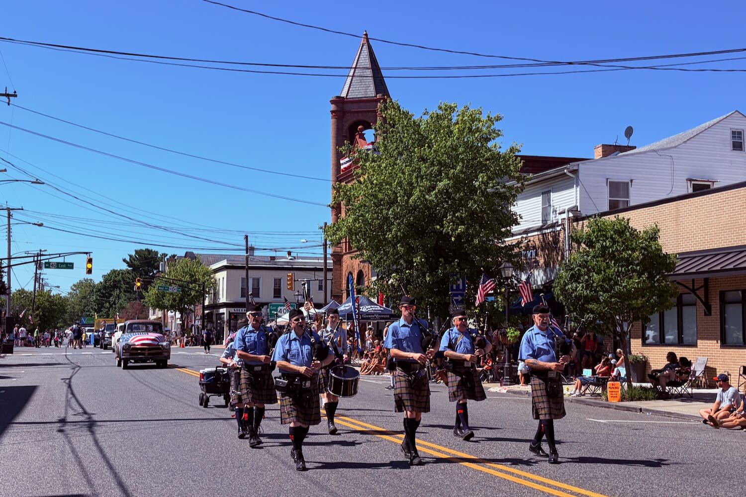Bagpipes in the Parade