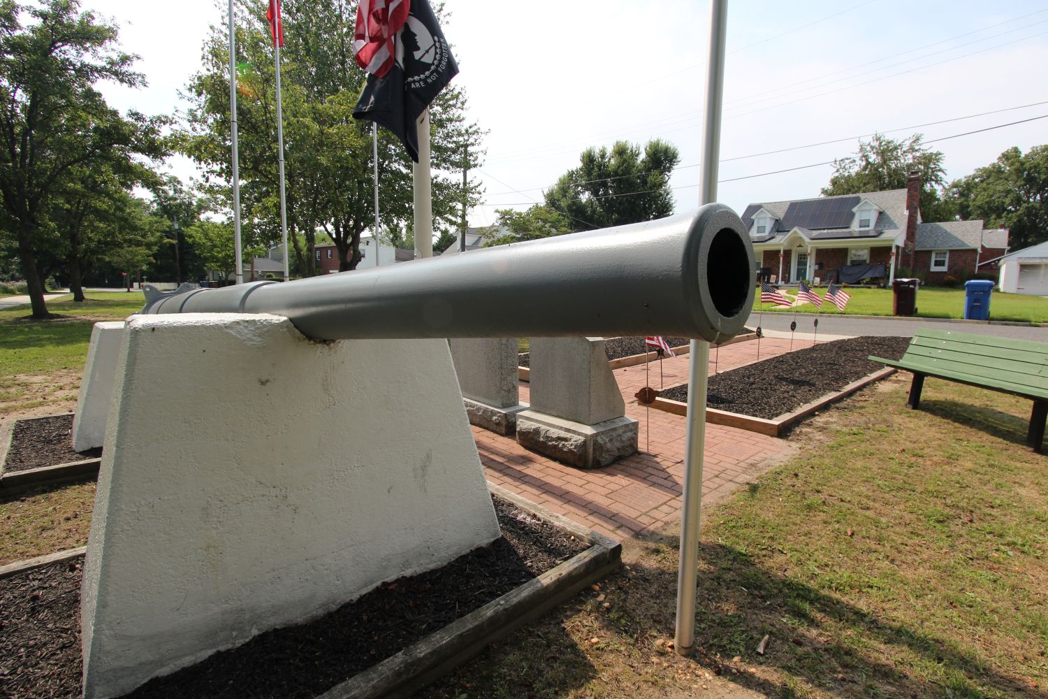 Naval canon on display at the Lake's Memorial