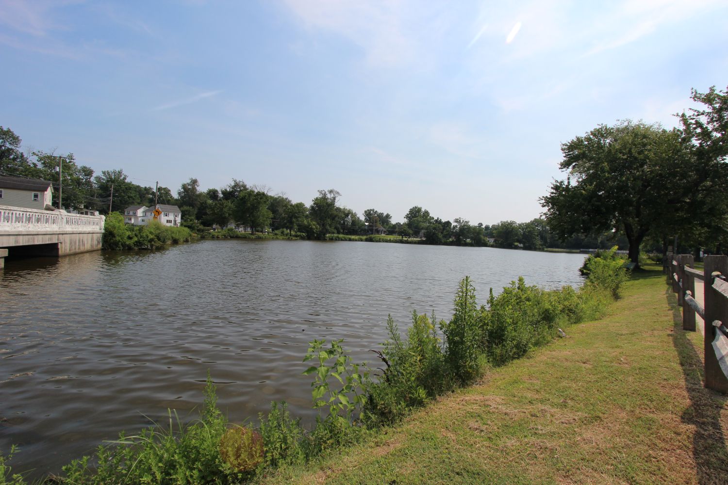 Veterans Memorial Lake most eastern section