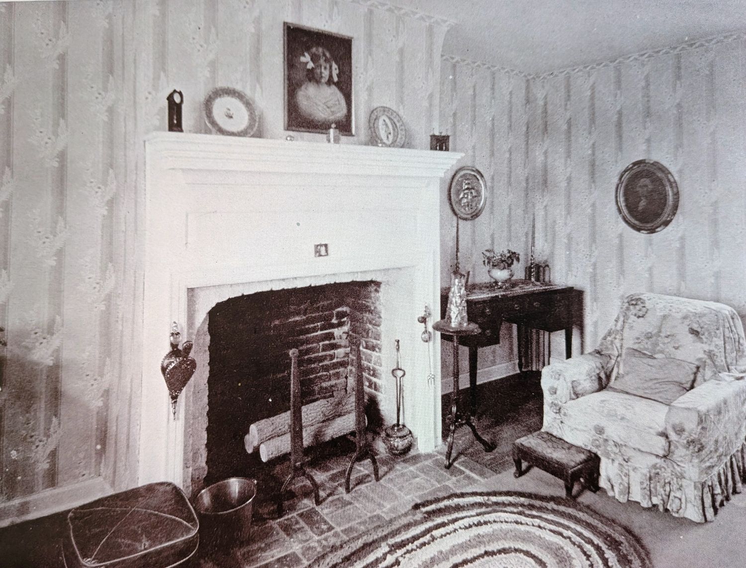 west room fireplace, dickinson house