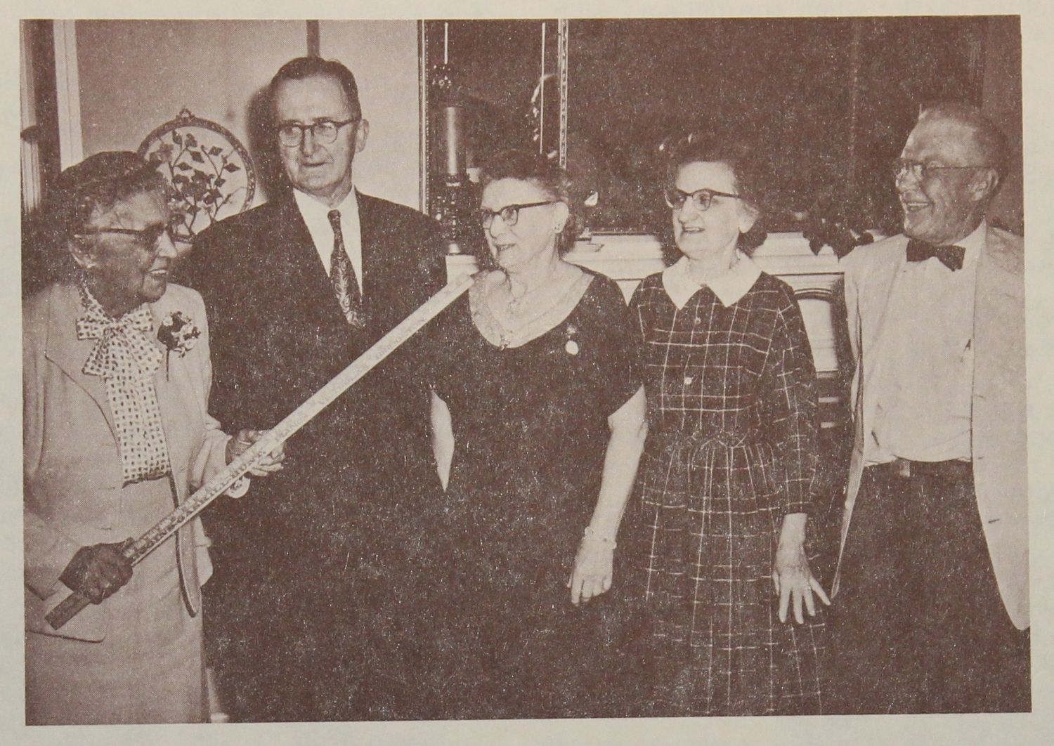 50th Reunion, Alloway High School Class of 1906 alongside Carmody Mulkeen Jessie Mowers Marguerite Sawyer and Clifford Bell. (From Alloways Remember)