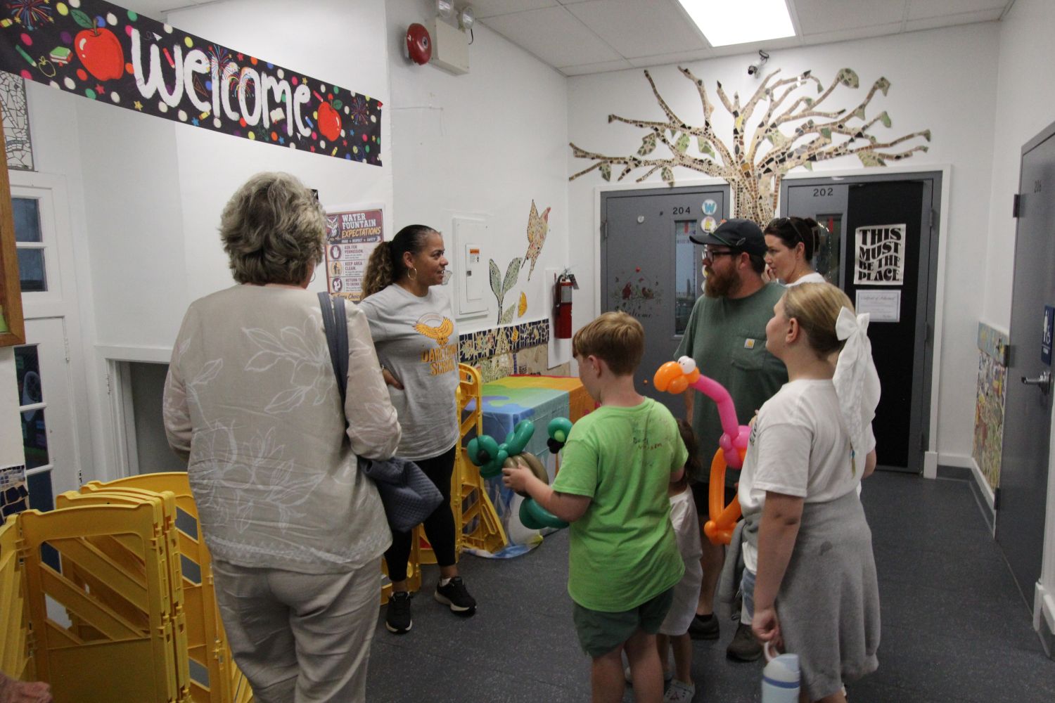 Principal Rebecca Cruz-Guy during a tour of the school