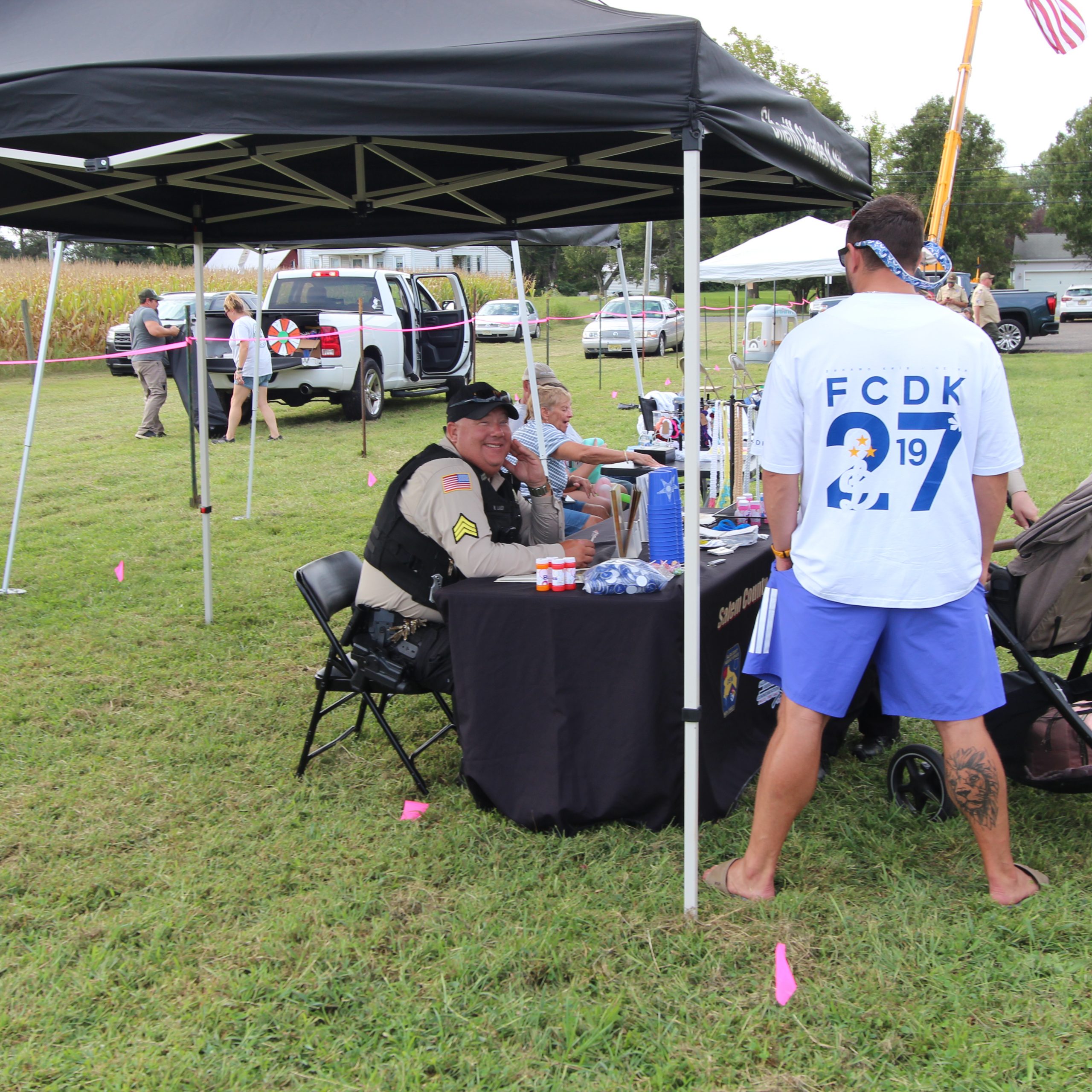 Salem County Sheriff's Dept. Table. Greeted with a smile