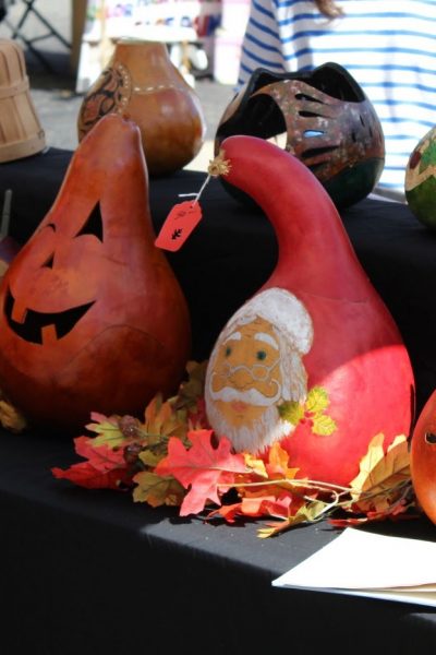 Gords and pumpkins on display at a past Fall Festival