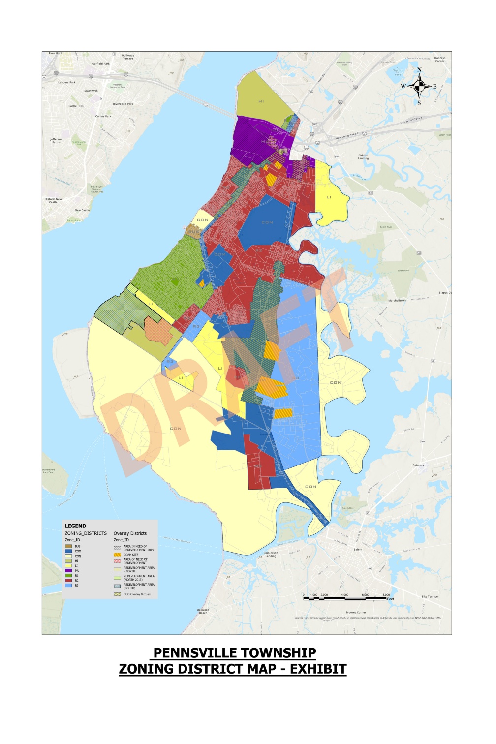 Pennsville cannabis overlay zoning map