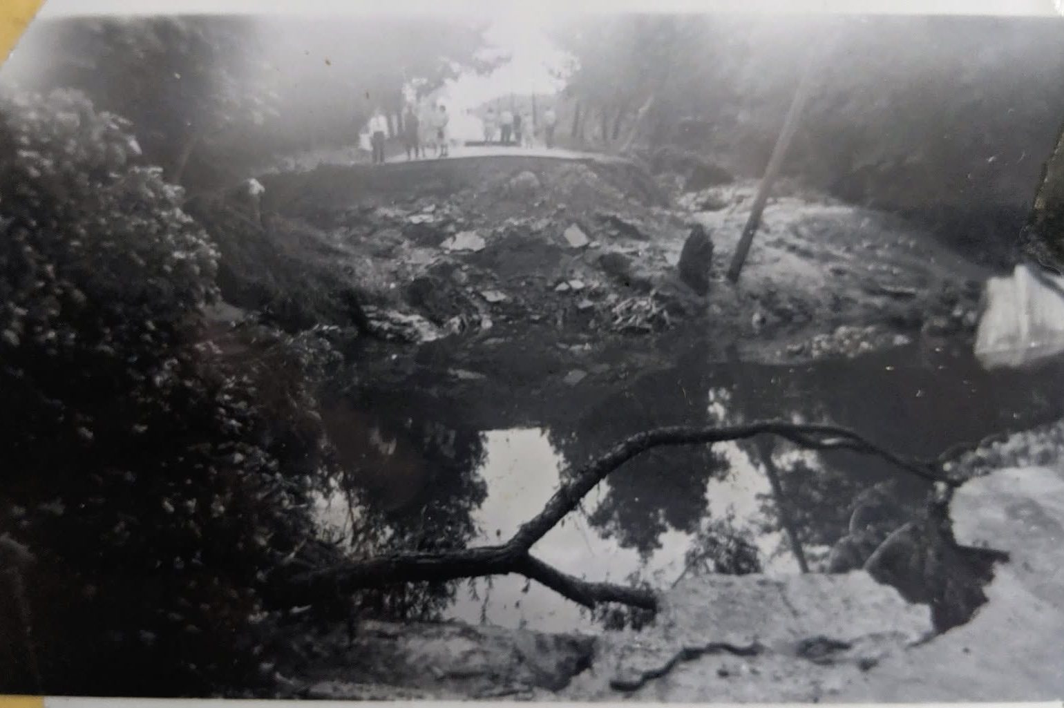 One of the Bridges swept away in Alloway Twp from the Flood photo from the personal collections of Zachary Ahl