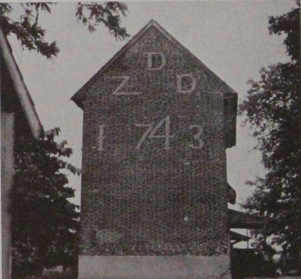 Joseph S. Sickler, The Old Houses of Salem County (your “Source 2”), p. 91. Its printed caption is “Pissant House, Pilesgrove Township, 1743.”