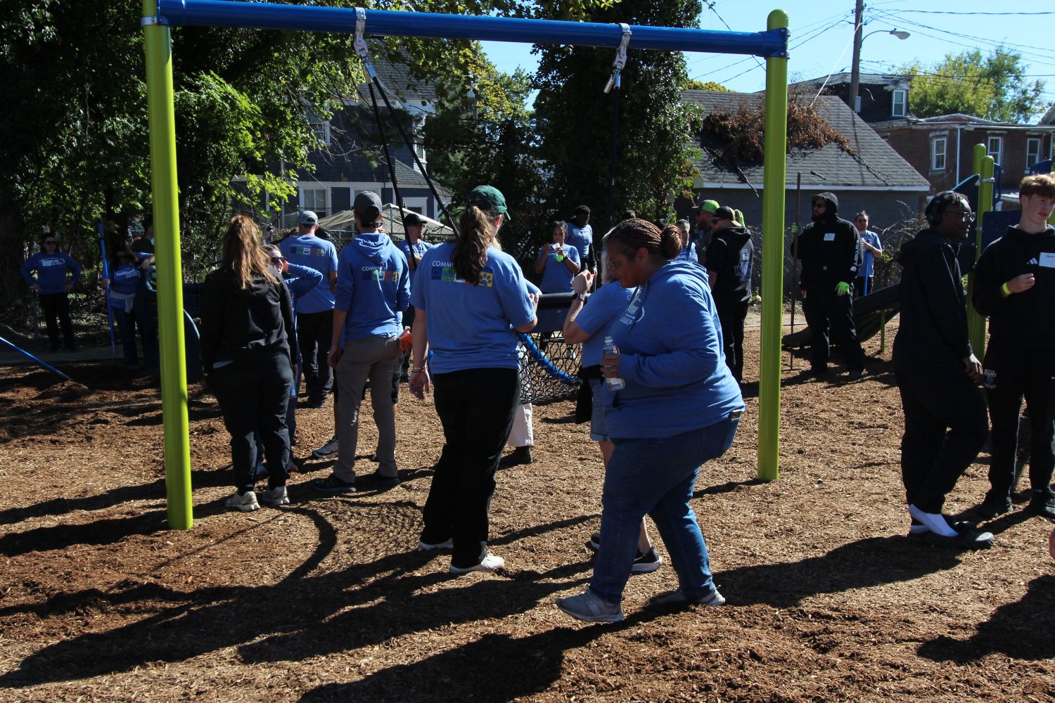 Compacting the mulch