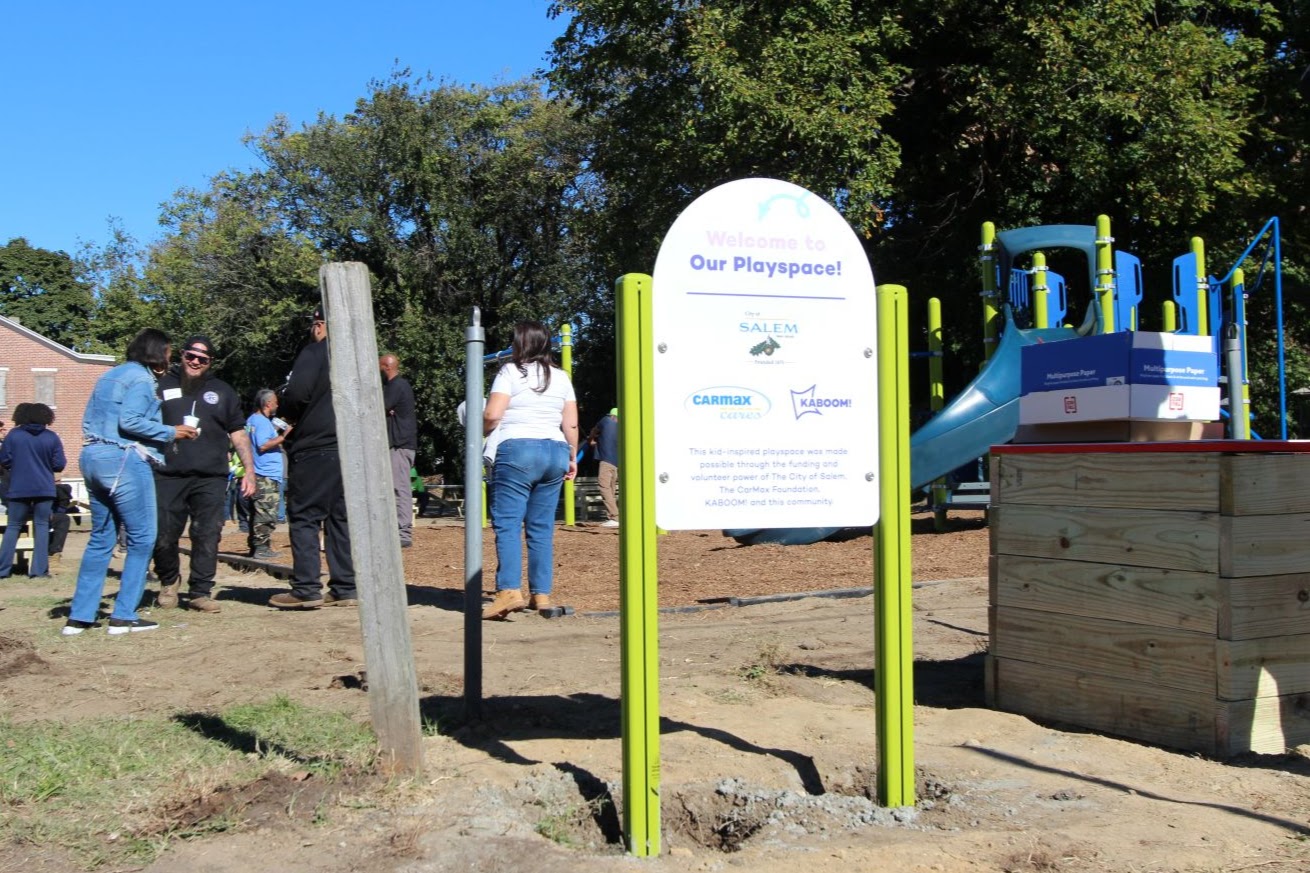 New park sign at Hubbell Park