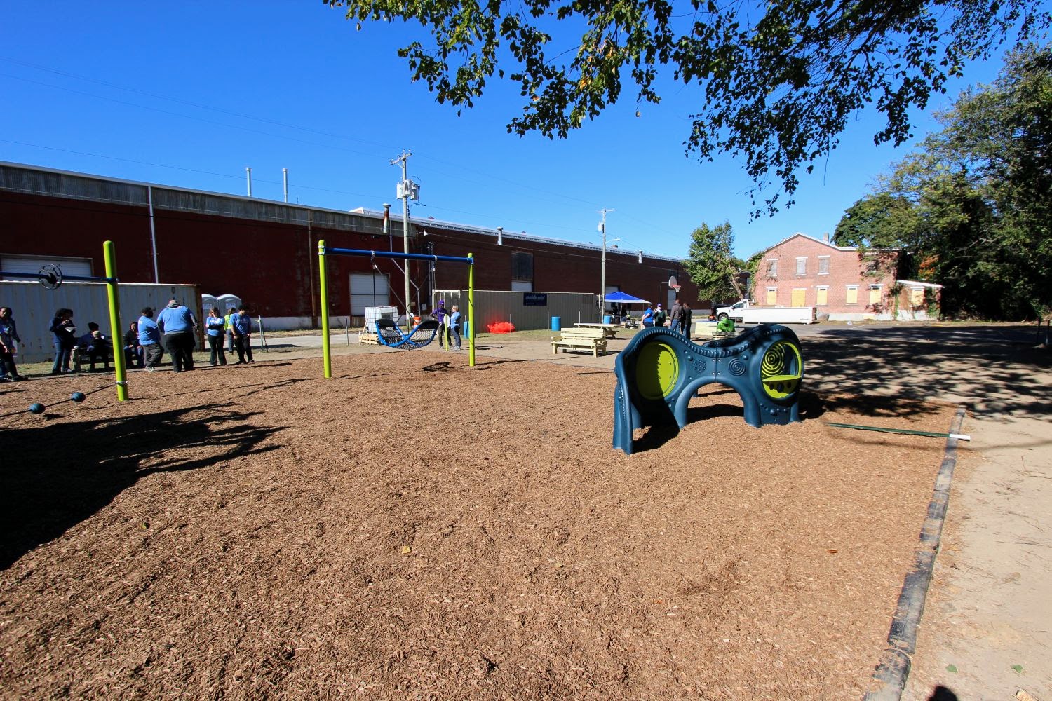 Far end of the playground