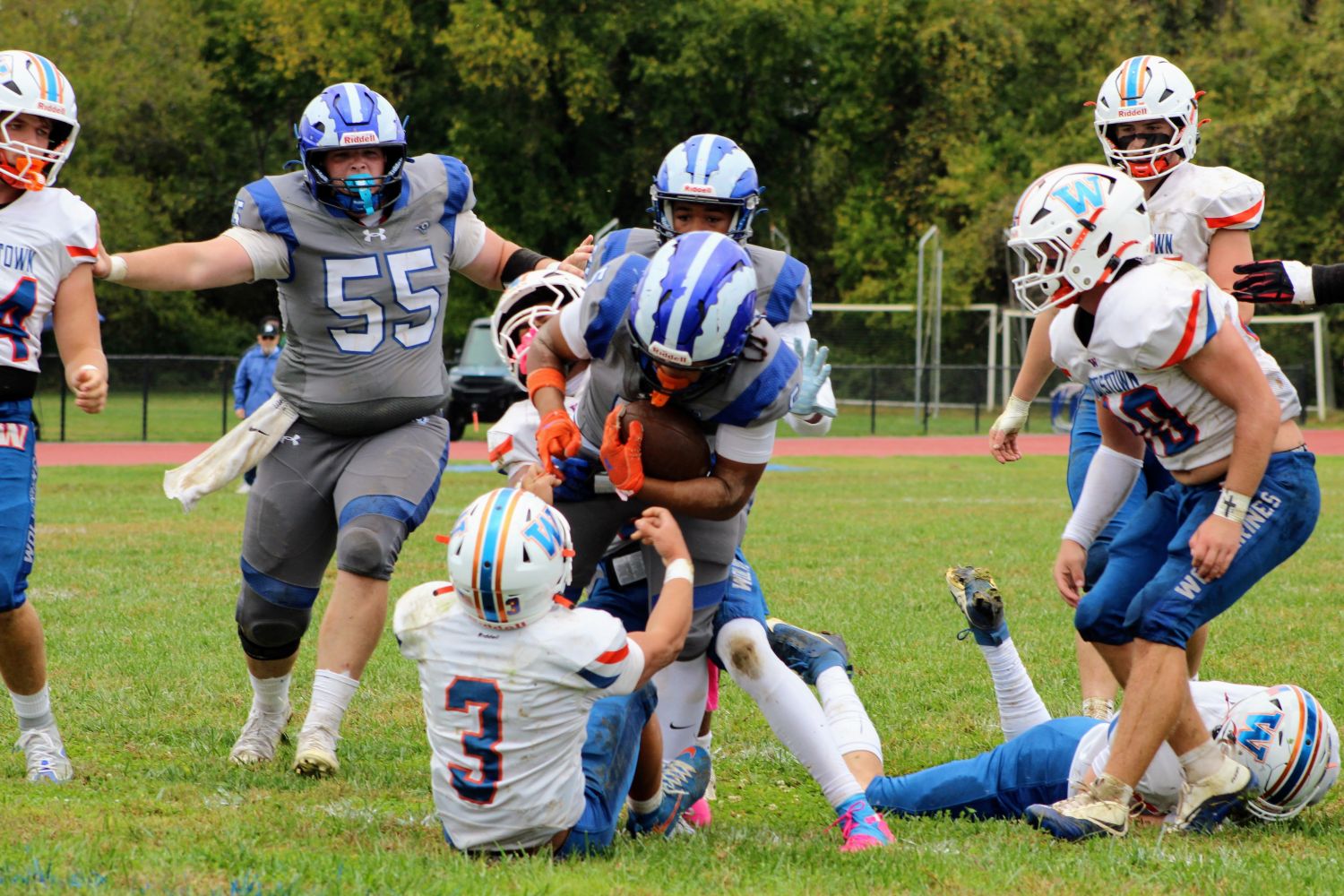 Image 3 of No 5 Izaiah Santiago Salem with the TD