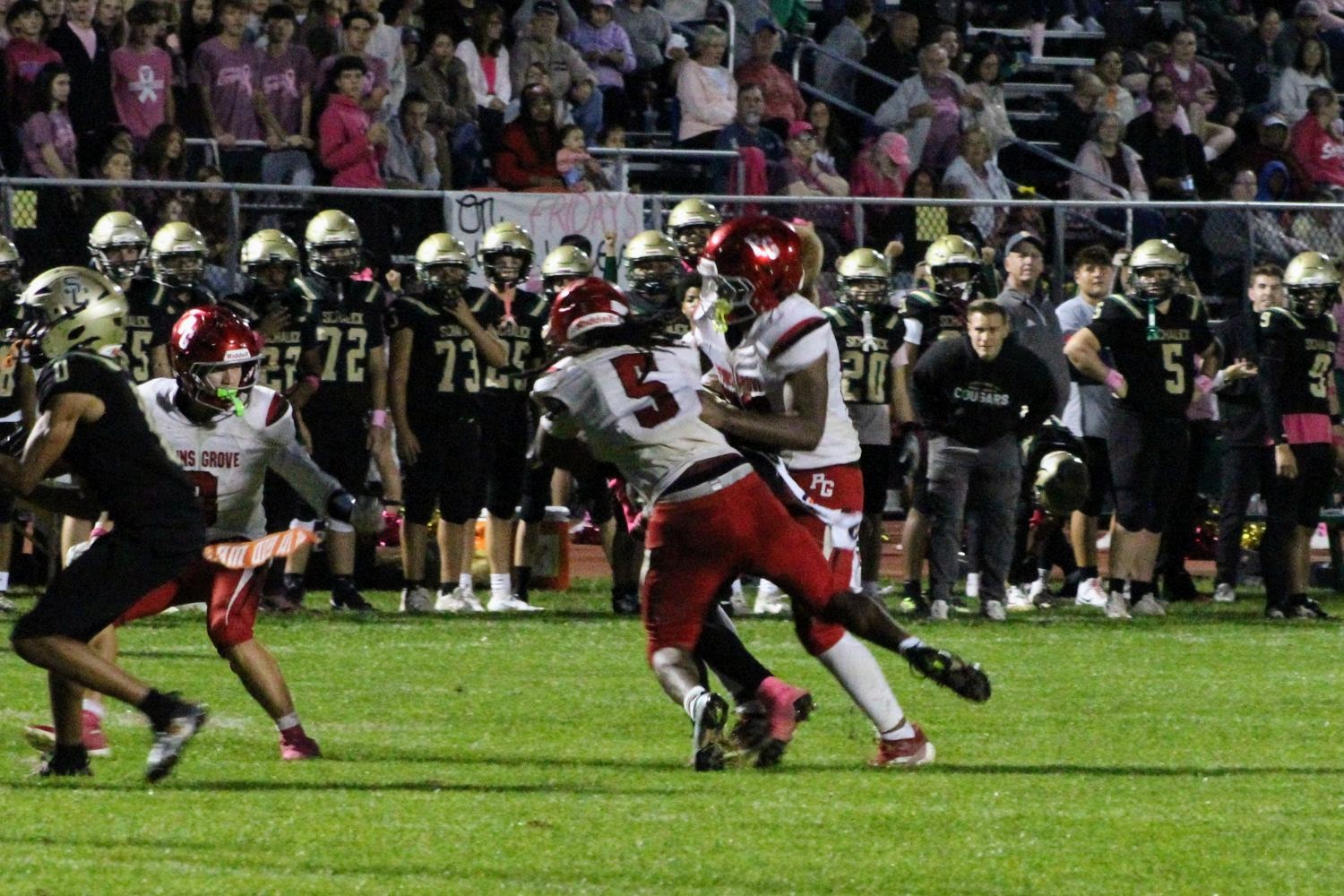 No 5 of Penns Grove Terrell Thomas with the hit