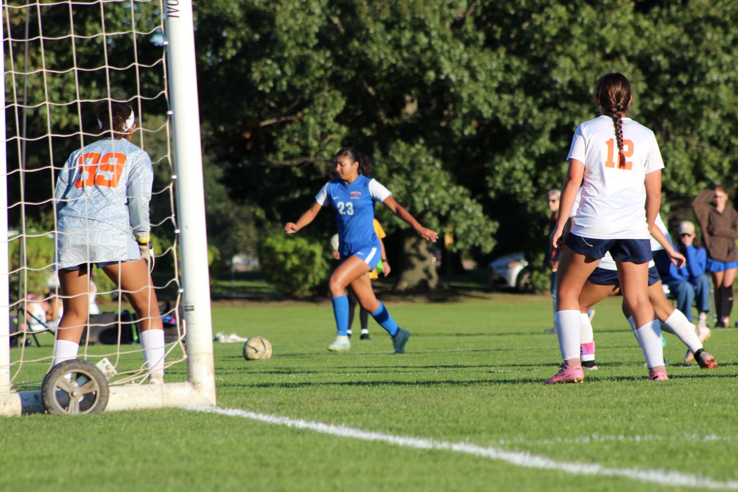 No. 23 Ally Sheppard with the cross