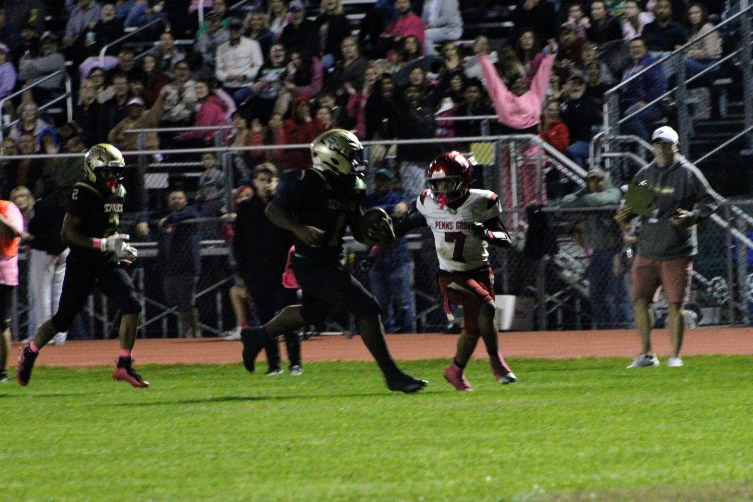 Penns Grove #7 Savior Allah tries running down Bartee