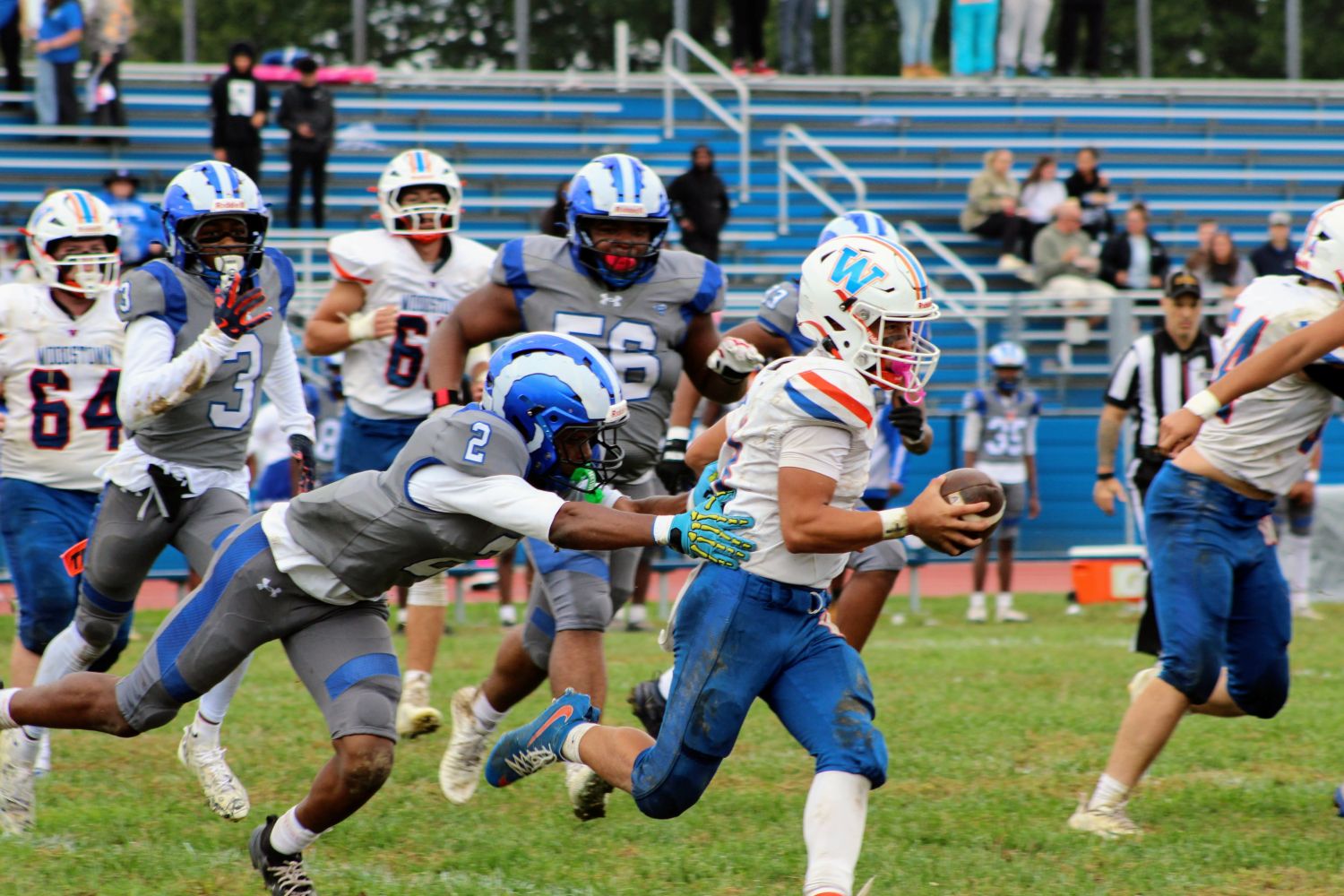 No. 2 Kamal Chatum with a sack