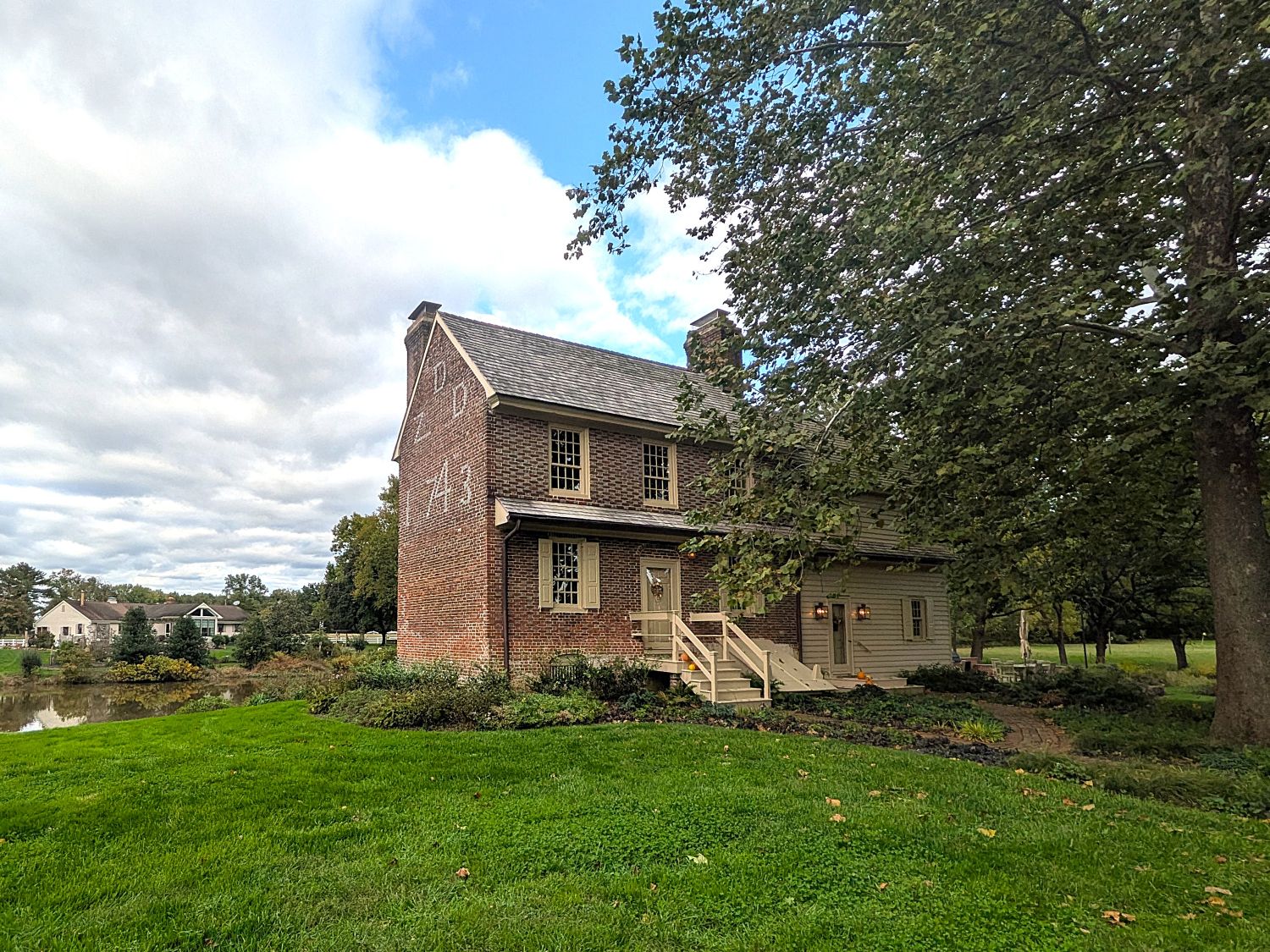 The house and the pond from across the lawn. Photo: The News of Salem County.