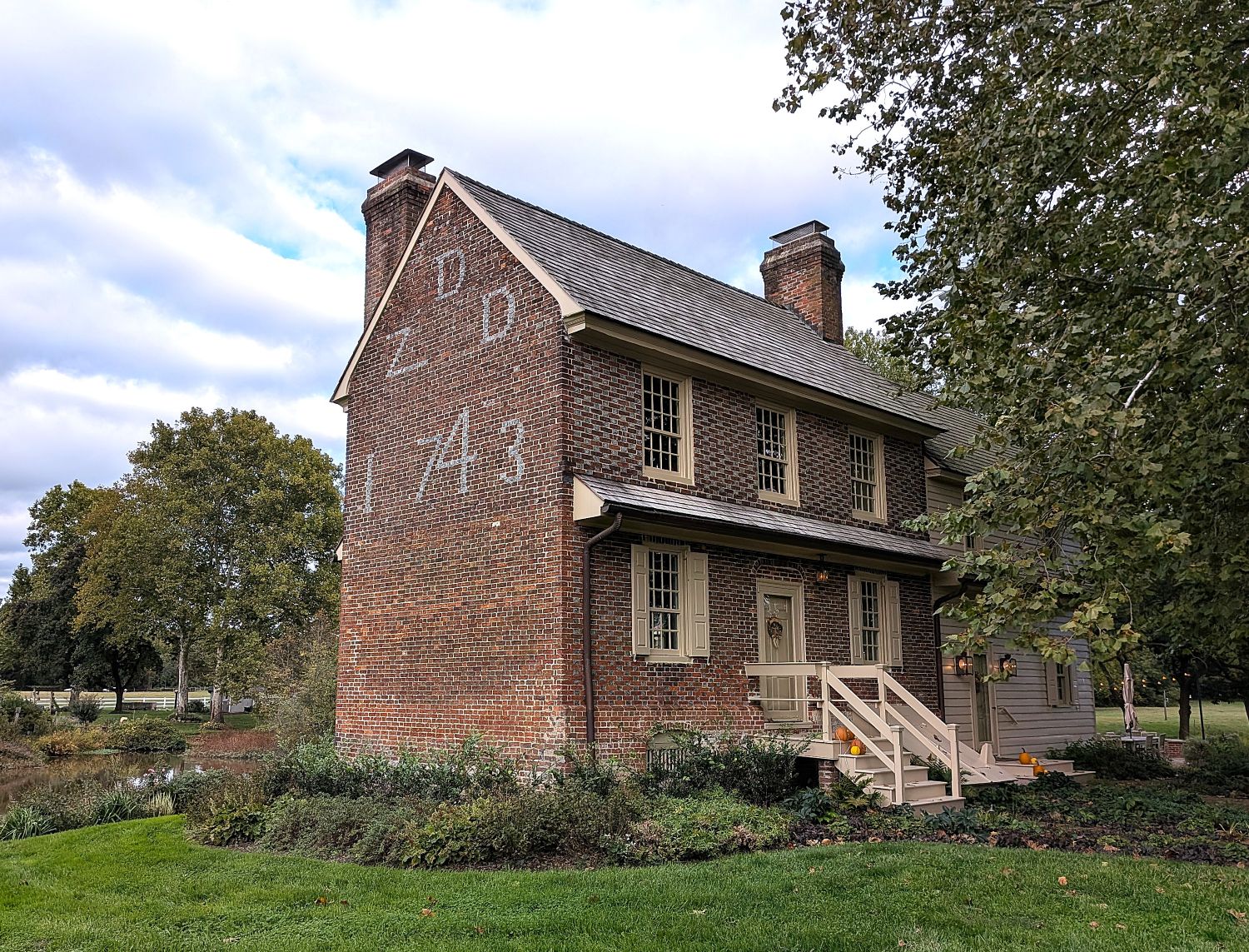 The gable seen from the pond side. Photo: The News of Salem County.