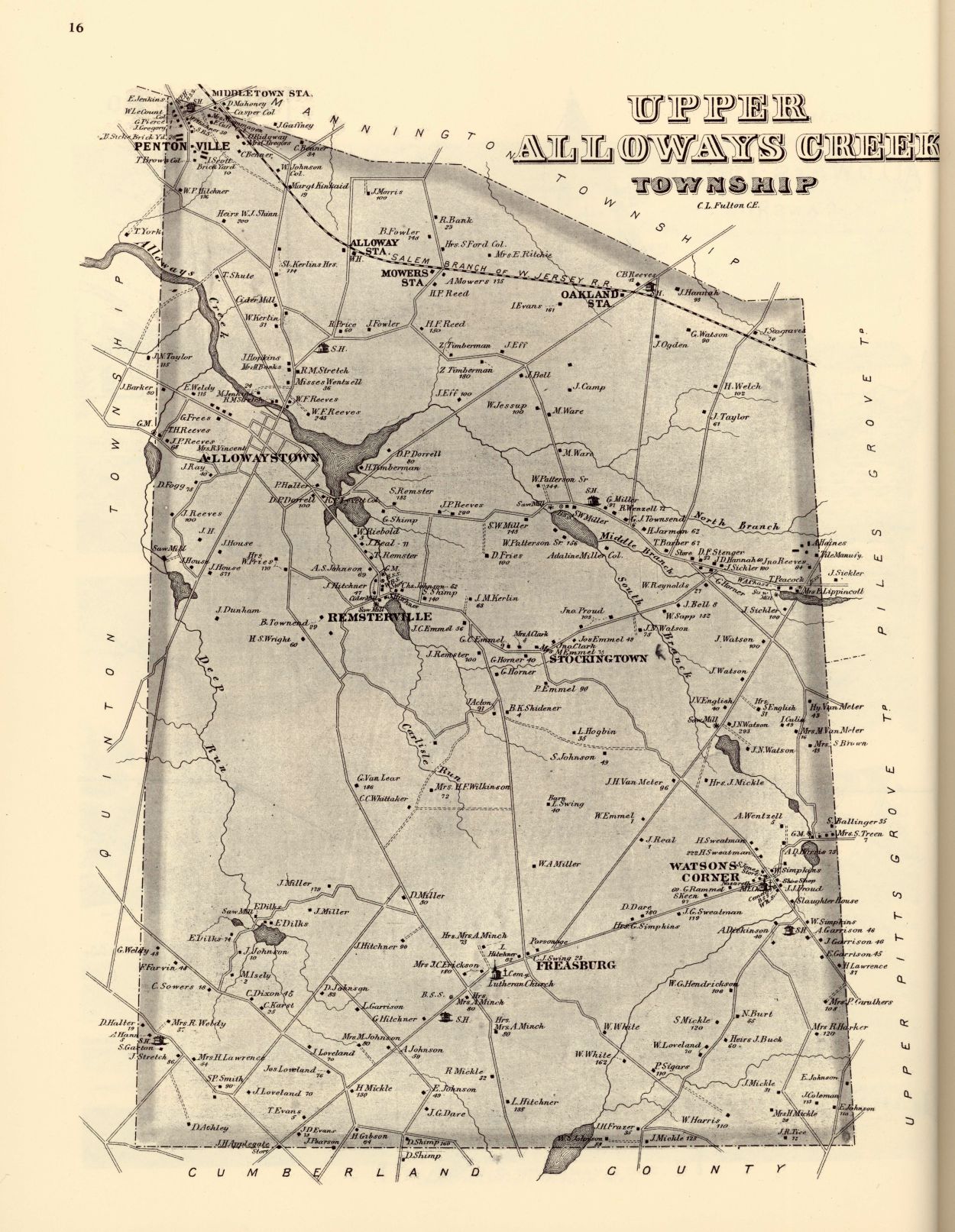 Upper Alloways Creek Township - Salem County - 1876. From the West Jersey history Project