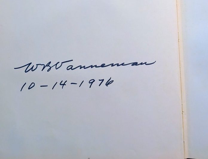 William B. Vanneman Signature in 1976 William B. Vanneman Signature in 1976